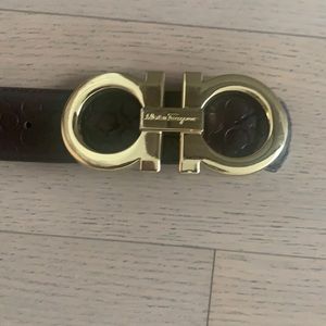Salvatore Ferragamo Belt with gold buckle